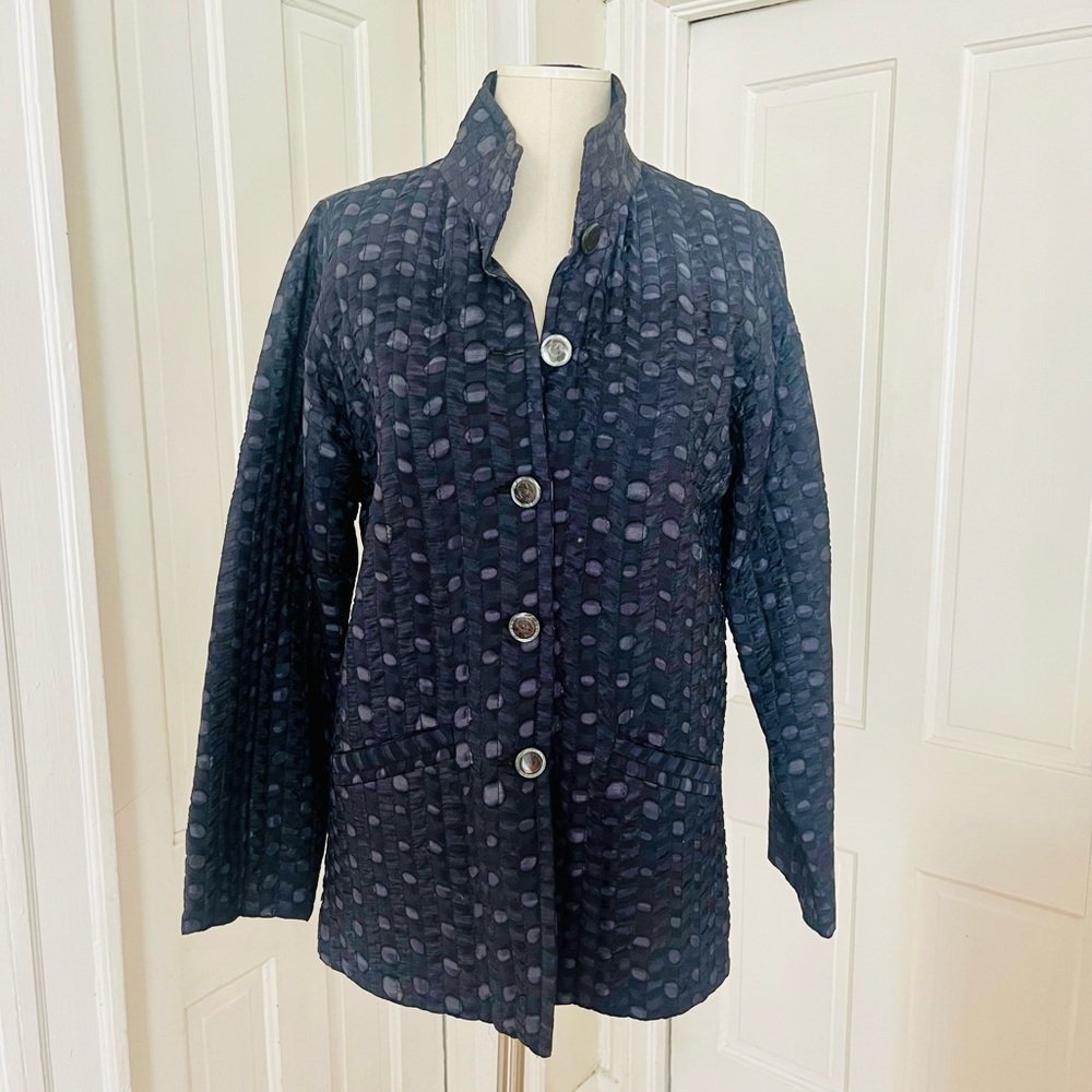 Bracci Handpainted Silk Coat